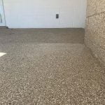 Color flake concrete floor system